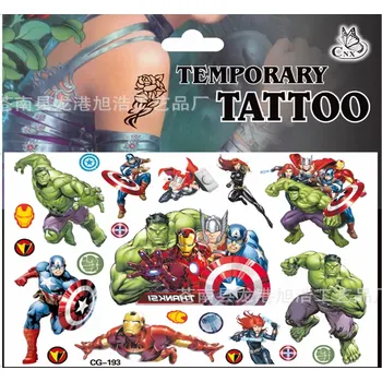 Odstranitelné tetování Dětské dočasné tetování - THE AVENGERS 5 (Značka: TAKARA TOMY)