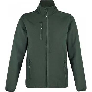 Dámská bunda Sol's Dámská softshellová bunda Falcon s kontrastními lemy Barva: Zelená lesní, Velikost: S L03828
