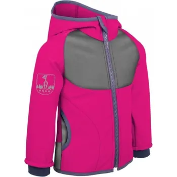 Dívčí bunda Unuo (ušito v ČR) Dívčí softshellová bunda s fleecem Unuo Evžen tmavě růžová
