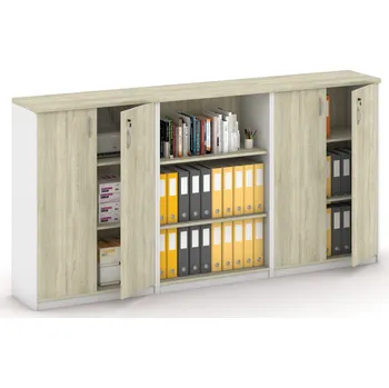 Kancelářská sestava Sestava skříní MIRELLI, Typ III - bílá/dub sonoma