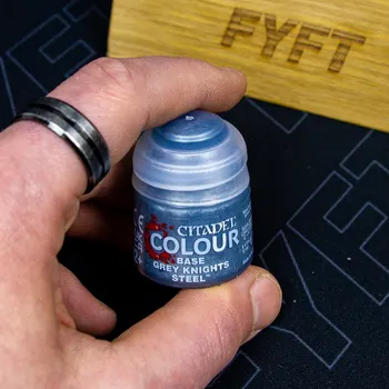 Modelářská barva Citadel Base: Grey Knights Steel 12ml - barva na figurky a miniatury