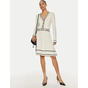Dámské šaty Liu Jo Úpletové šaty TF4050 MS59L Écru Regular Fit S