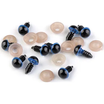 Oči s pojistkou Ø12 mm, malé, 1 modrá