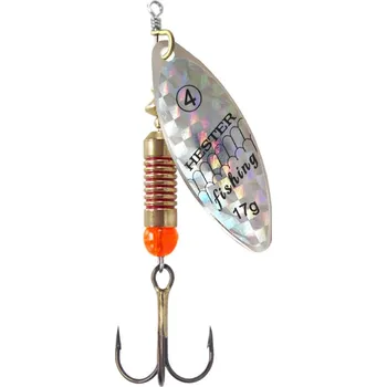 Umělá nástraha Hester Fishing Rotační třpytka vrbový list holo vel. 4 / 17 g