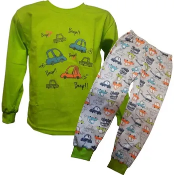 Chlapecké pyžamo Betty Mode vel. 128 zelené s auty