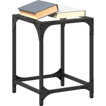 Konferenční stolek vidaXL Konferenční stolek průhledná skleněná deska 30x30x40 cm ocel [845953] Barva: průhledné sklo