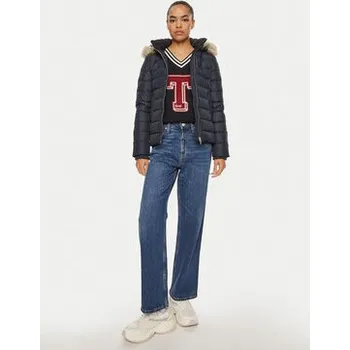 Pánská bunda Tommy Jeans Vatovaná bunda Basic DW0DW18312 Tmavomodrá Slim Fit XXS