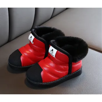 Dívčí sněhule Sněhule s kožešinou - ČERVENÉ - (18-24m) (Značka: WENWEN)