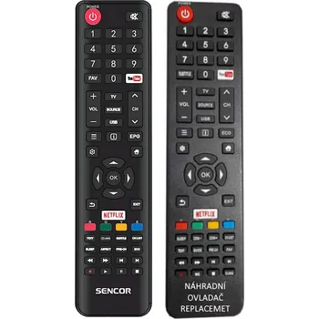 Dálkový ovladač Sencor SLE 32S601 náhradní dálkový ovladač.