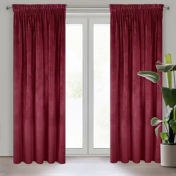 Sametový závěs 140 x 270 cm - bordó