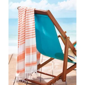 Blancheporte Plážová osuška bílá/meruňková