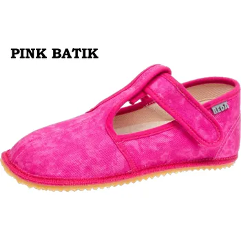 Dívčí bačkory Beda barefoot Bačkůrky zúžené (SLIM) - Pink batik, Boty Beda Velikost: 32