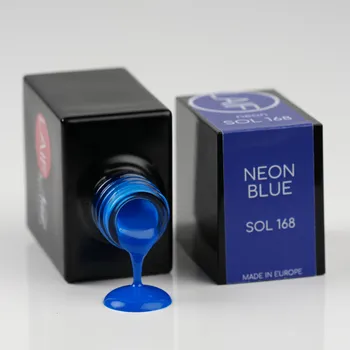 Umělé nehty Laif Gel lak modrý SOL - 168 Neon Blue 10 ml