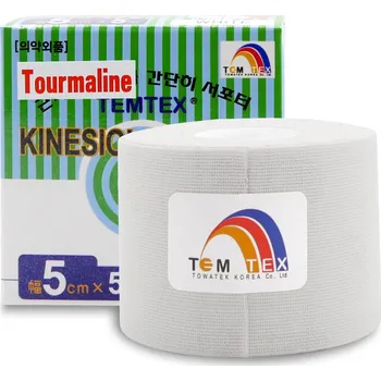 Tejpovací páska Temtex kinesio tape Tourmaline, bílá tejpovací páska 5cm x 5m