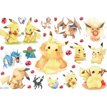 Odstranitelné tetování Dětské dočasné tetování - POKÉMON (1) - PIKACHU 8 (Značka: TAKARA TOMY)