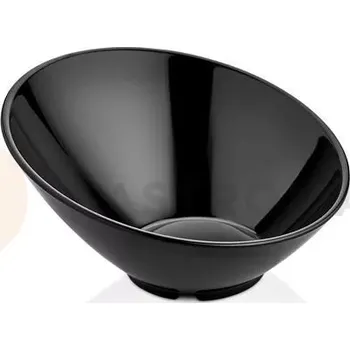 Šikmá melaminová miska, černá, 233x(h)125 mm | FINE DINE, 779668