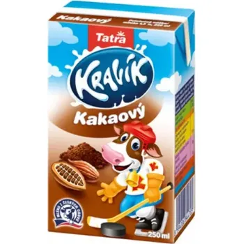 Limonáda Tatra Kravík mlíčko čokoláda 250 ml (Mlíčko s brčkem TATRA s příchutí čokolády 250 ml)