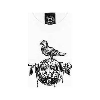 Oblečení a móda tričko Thrasher Cover The Earth X Antihero - White L