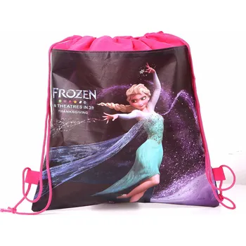 Školní sáček Sáček na přezůvky - LEDOVÉ KRÁLOVSTVÍ - růžový 2 (Značka: DISNEY)