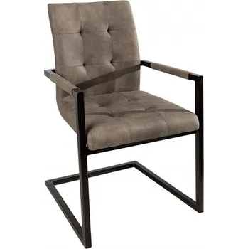 Jídelní židle 2SET konzolová židle OXFORD antik taupe mikrovlákno s područkami