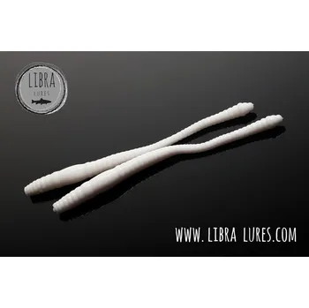 Umělá nástraha Libra Lures DYING WORM 70 White 001 (Cheese)