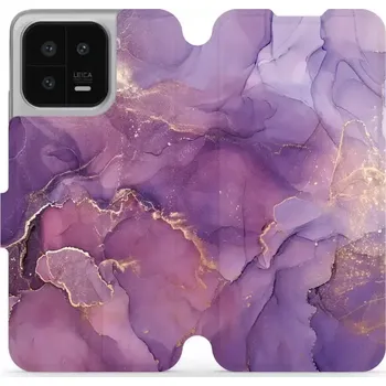 Pouzdro na mobilní telefon Knížkové flip pouzdro Mobiwear - Xiaomi 13 - VP20S Fialový mramor - VÝPRODEJ (Flip obal, kryt, pouzdro Mobiwear na mobilní telefon Xiaomi 13 s motivem VP20S Fialový mramor)
