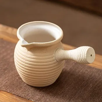 Konvice na čaj Konvička na čaj a mléko s boční rukojetí - světle hnědá (700ml)