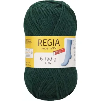 Příze Regia 6-ply Uni 50g Jedle 327 (Ponožková příze Regia 6-ply Uni 50g 327 Tanne)