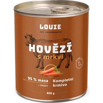 Krmivo pro psa Louie konz. pro psy hovězí s mrkví 800 g