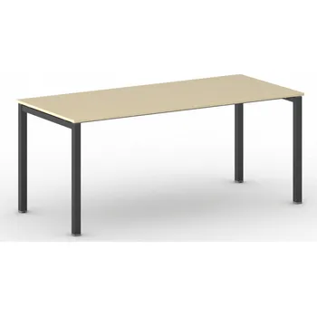 Psací stůl B2B Partner Jednací kancelářský stůl PRIMO SQUARE, 180x80 cm, černá podnož, bříza