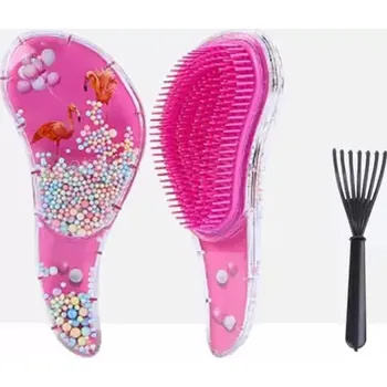 kartáč na vlasy Set (kartáč na vlasy + čistič kartáčů) - KULIČKY 5 (Značka: KOMMEN)