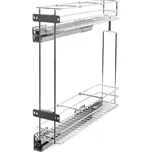 Wireli Komfort plnovýsuvný dvojkoš boční s tlumeným dovřením pravý 11 x 47 x 57 cm chrom