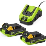 Rychlonabíječka FIELDMANN FDUZ 79100 + 2x Akumulátor 2Ah FDUZ 79020