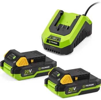 Příslušenství k nářadí Rychlonabíječka FIELDMANN FDUZ 79100 + 2x Akumulátor 2Ah FDUZ 79020