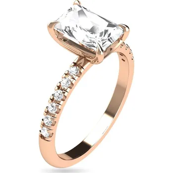 Prsten Diamantová obruč z růžového zlata pro 1,5ct diamant Doria, 14K CSTM5PR-150 + dárkové balení LUXUS zdarma