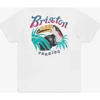Pánské tričko BRIXTON triko - Paraiso S/S Tlrt White (WHITE)