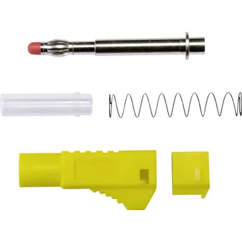 Audio kabel Mueller Electric BU-3261410-4 banánkový konektor, žlutá