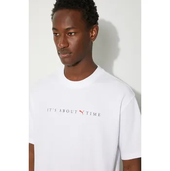 Pánské oblečení Bavlněné tričko Puma MMQ Graphic Tee, XL, bílá, 00X