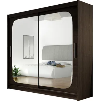 Šatní skříň Velká šatní skříň BEGA VIII čokoládová šířka 180 cm