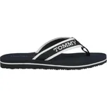 Dámské žabky Tommy Hilfiger WEBBING POOL SLIDE 36 Tmavě modrá, Bílá