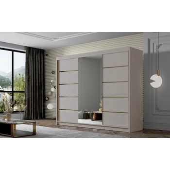 Šatní skříň ankon Amber VI 250 cm béžová