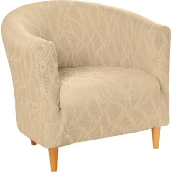 Napínací potah Blancheporte Pružný žakárový potah na křeslo cabriolet se vzorem obloučků béžová křeslo