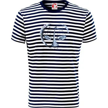 Pánské oblečení Váhy kreslené v kruhu - Triko na vodu - XL ( Prouhovaná )