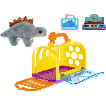 plyšák Mikro trading Dinosaurus plyšový - 14 cm - v přepravce
