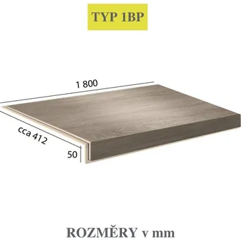 Schodiště Vinylové schody LONGLINE 1086 Dub kouřový šedý Varianta: Schod bez nosu TYP 1BP (Pravý)