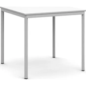 Jídelní stůl Jídelní stůl, 80x80 cm, šedá podnož, bílá