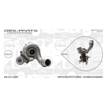 Turbodmychadlo Dmychadlo, plnění, 084399H8210743, OES, ES-07-0321