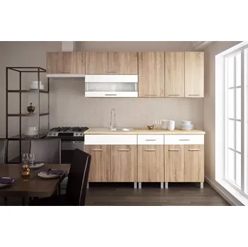 Kuchyňská linka Prohanus ADRIA 180/240 cm Dub sonoma/bílá