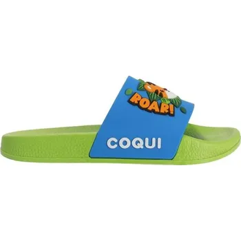 Dívčí pantofle Dětské pantofle Coqui RUKI JUNGLE 26/27 Modrá, Zelená