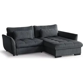 Sedací souprava Rohová sedací souprava Cafu, pravá, černá (Bubble 17)